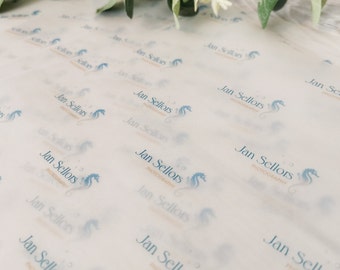 A5 Custom Logo Packaging Paper, Vellum, Tissue Paper, Wrapping, Personalised, Business Wrapping Paper