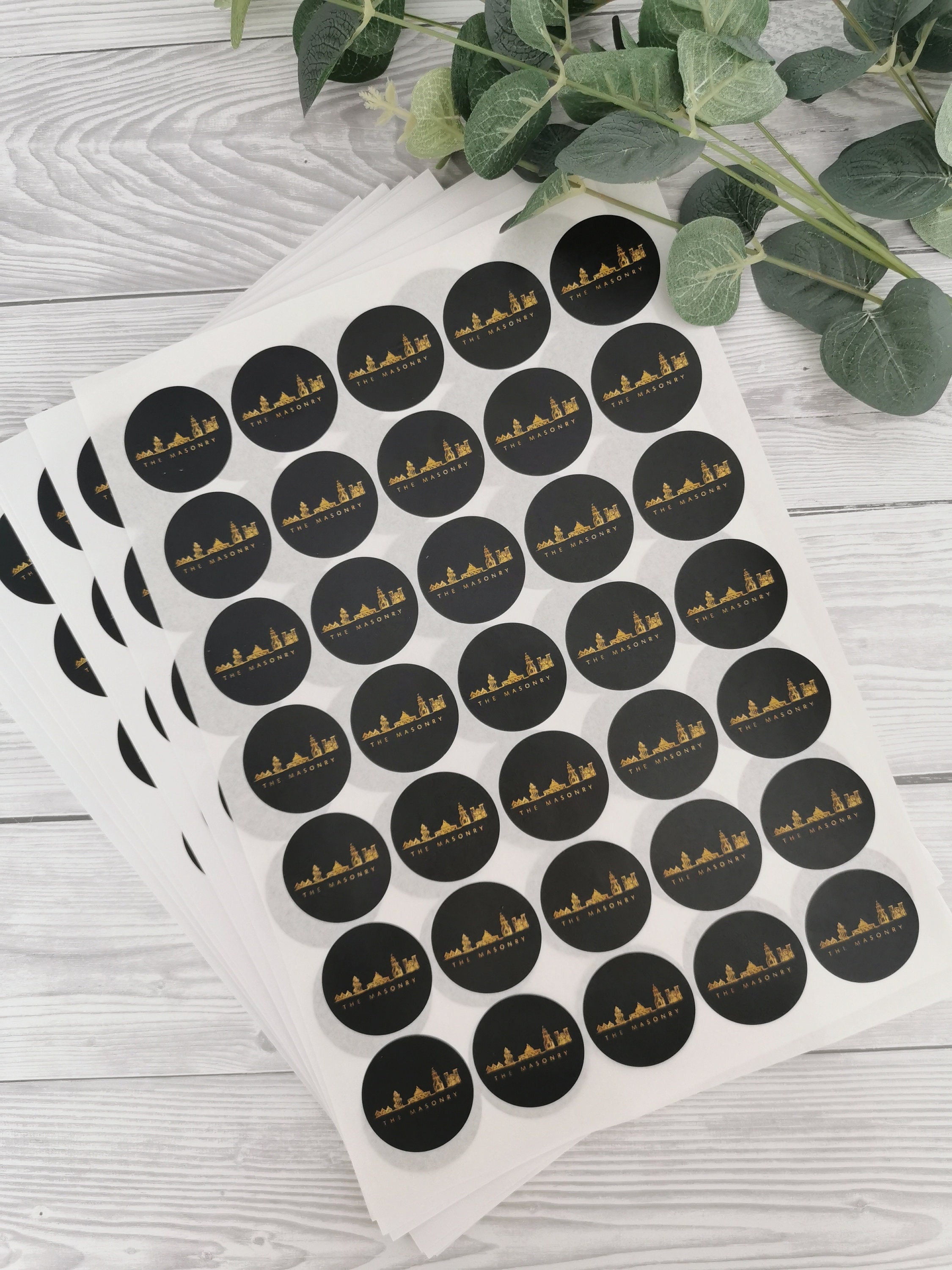 Personalized Logo Stickers, Matte Round Stickers (37mm) - Etsy