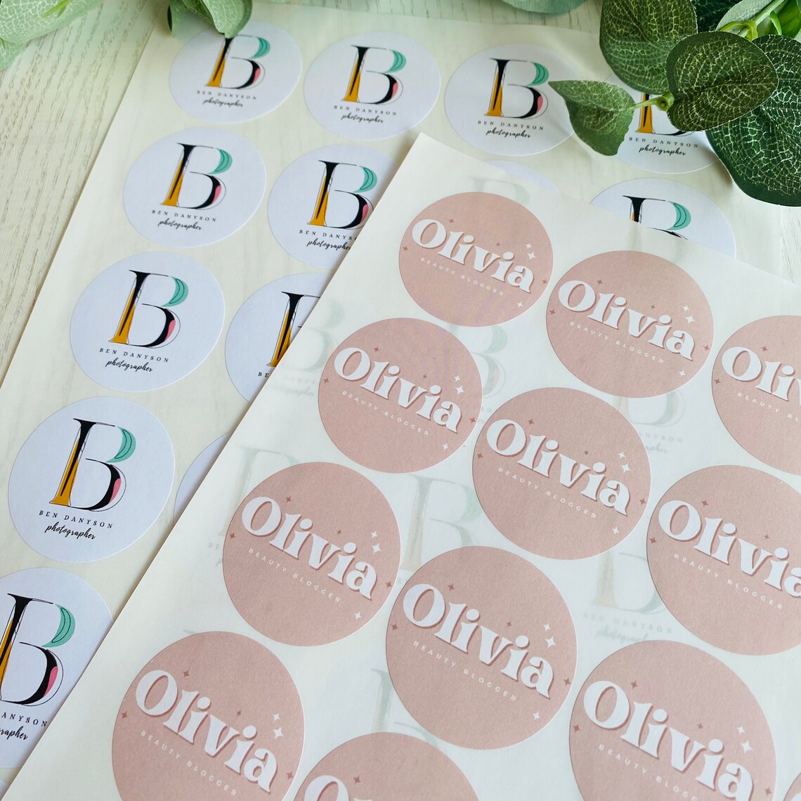 Personalized Logo Stickers, Matte Round Labels (45mm) - Etsy