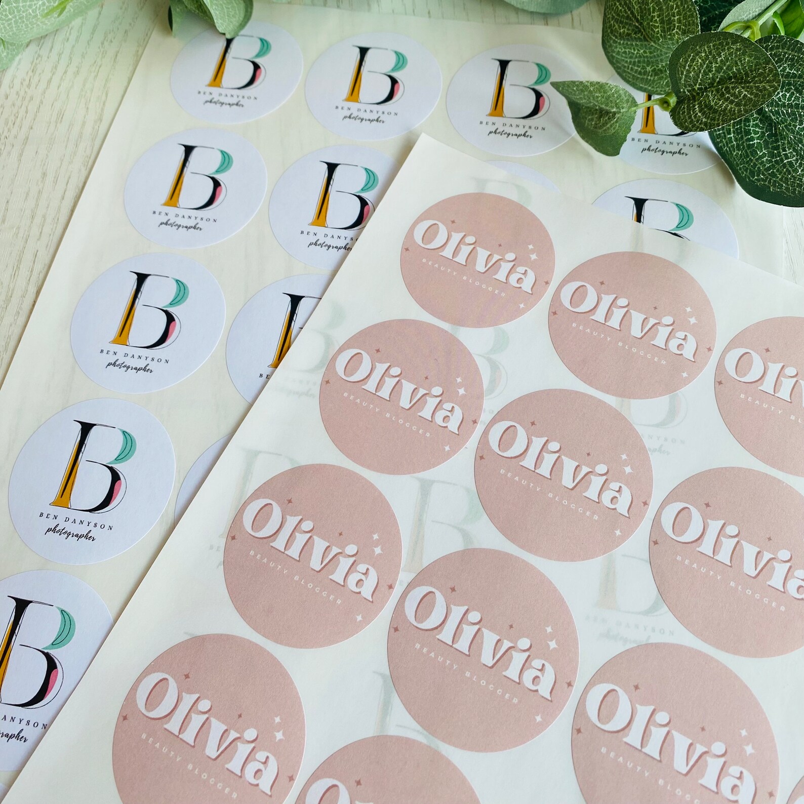Personalized Logo Stickers, Matte Round Labels (45mm) - Etsy