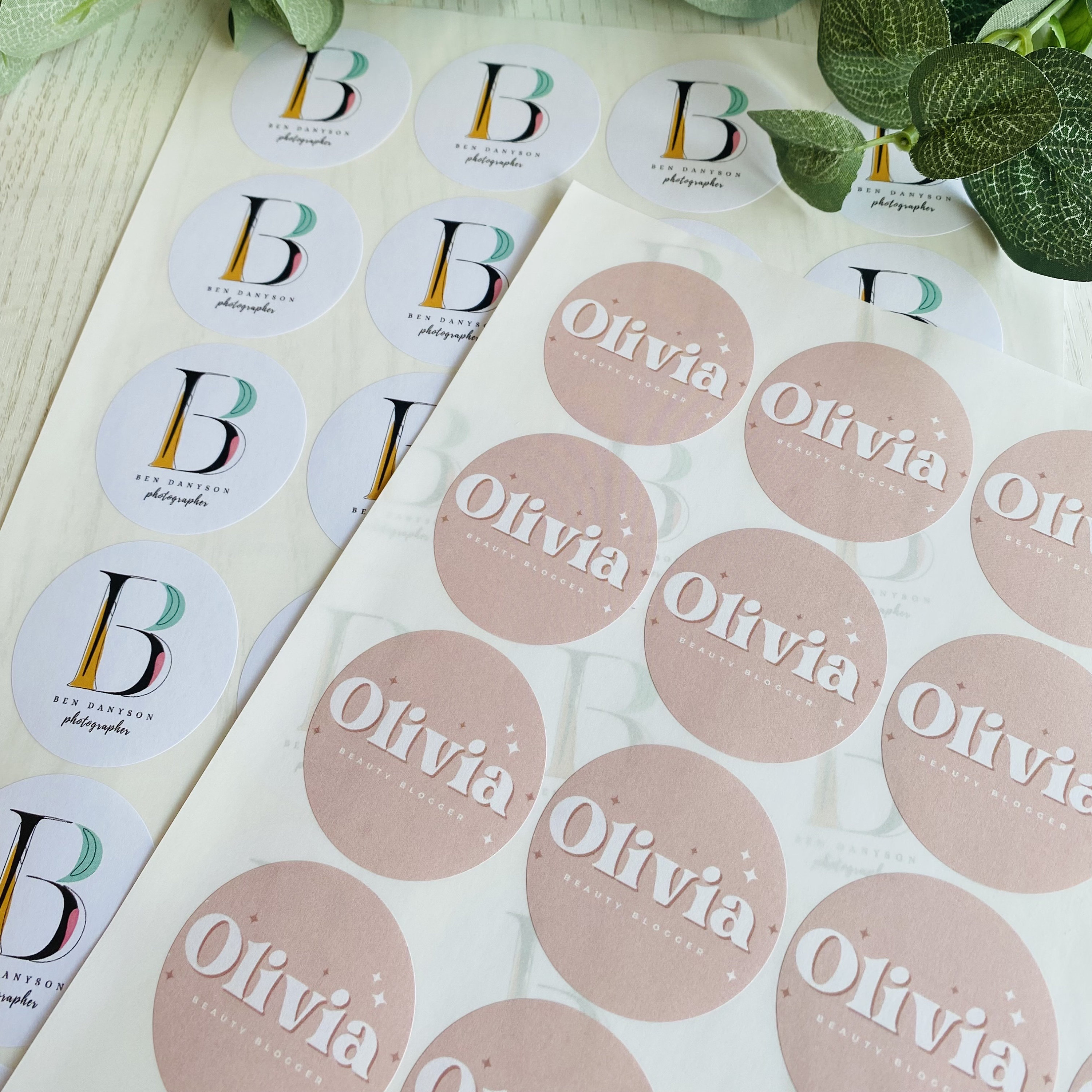 Personalized Logo Stickers, Matte Round Labels (45mm) - Etsy