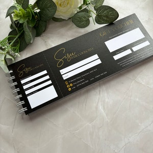 Bons cadeaux pour entreprises de beauté, chèques esthétiques, logo personnalisé, chèques esthéticiennes, chèques prothésistes ongulaires, chèques cadeaux personnalisés