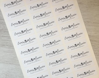 Personalized Logo Stickers, Matte Finish, Rectangle Labels (60x25mm)