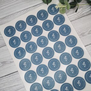 Circular 37mm stickers, a4 sheets, matte finish, logo stickers, personalised stickers, printed, round stickers, packaging, box sealing image 8