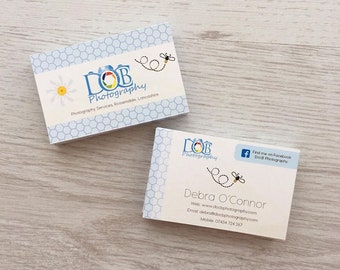 Custom Business Cards, Bespoke Design, Double Sided, 300gsm