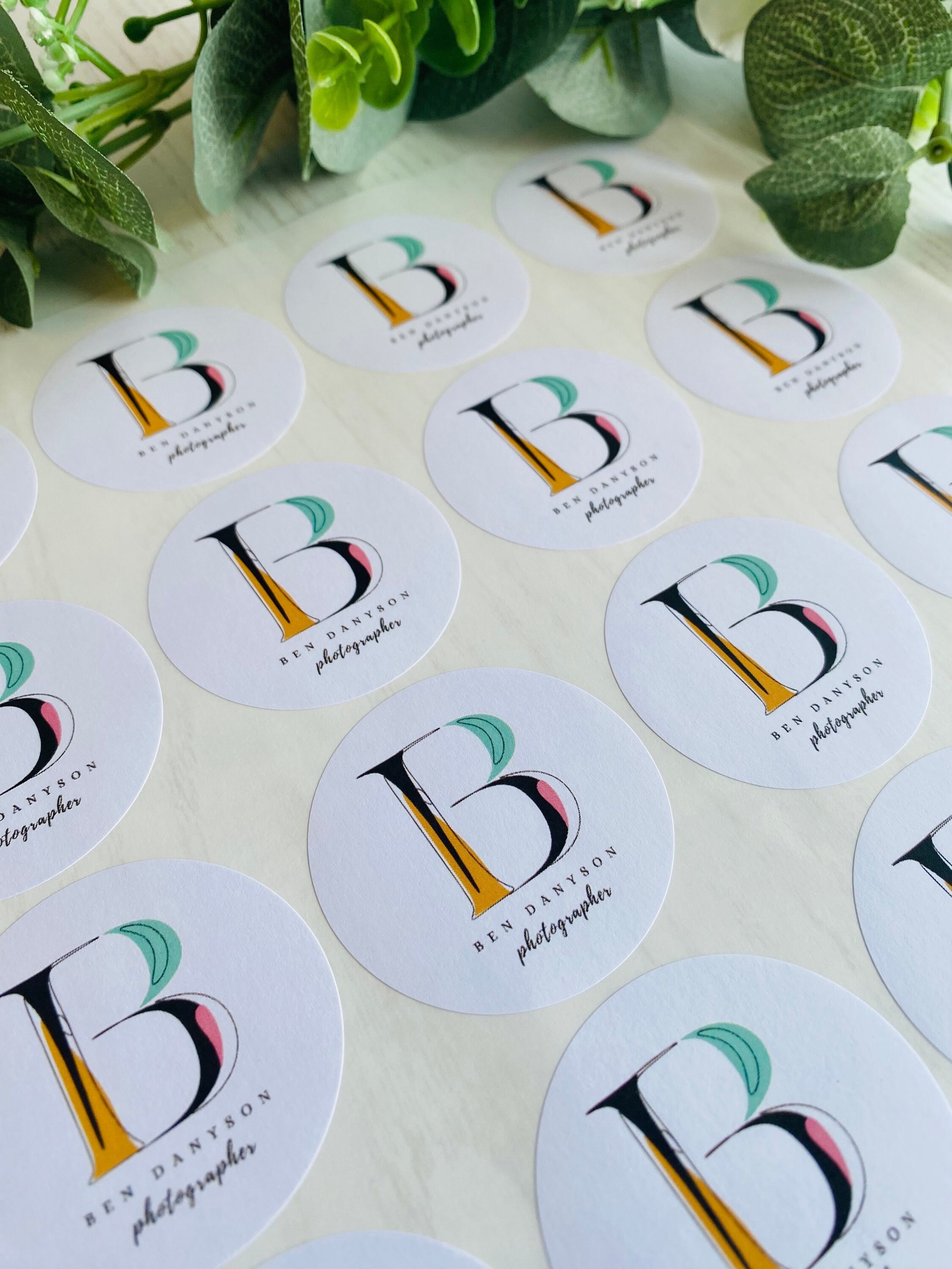 Personalized Logo Stickers, Matte Round Labels (45mm) - Etsy