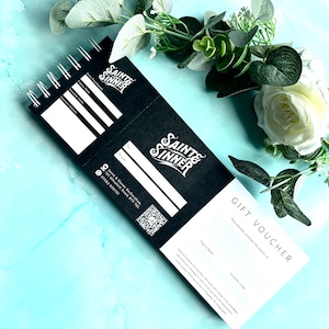 Gift vouchers for beauty businesses, aesthetics voucher, custom logo, beautician vouchers, nail technician vouchers, custom gift vouchers