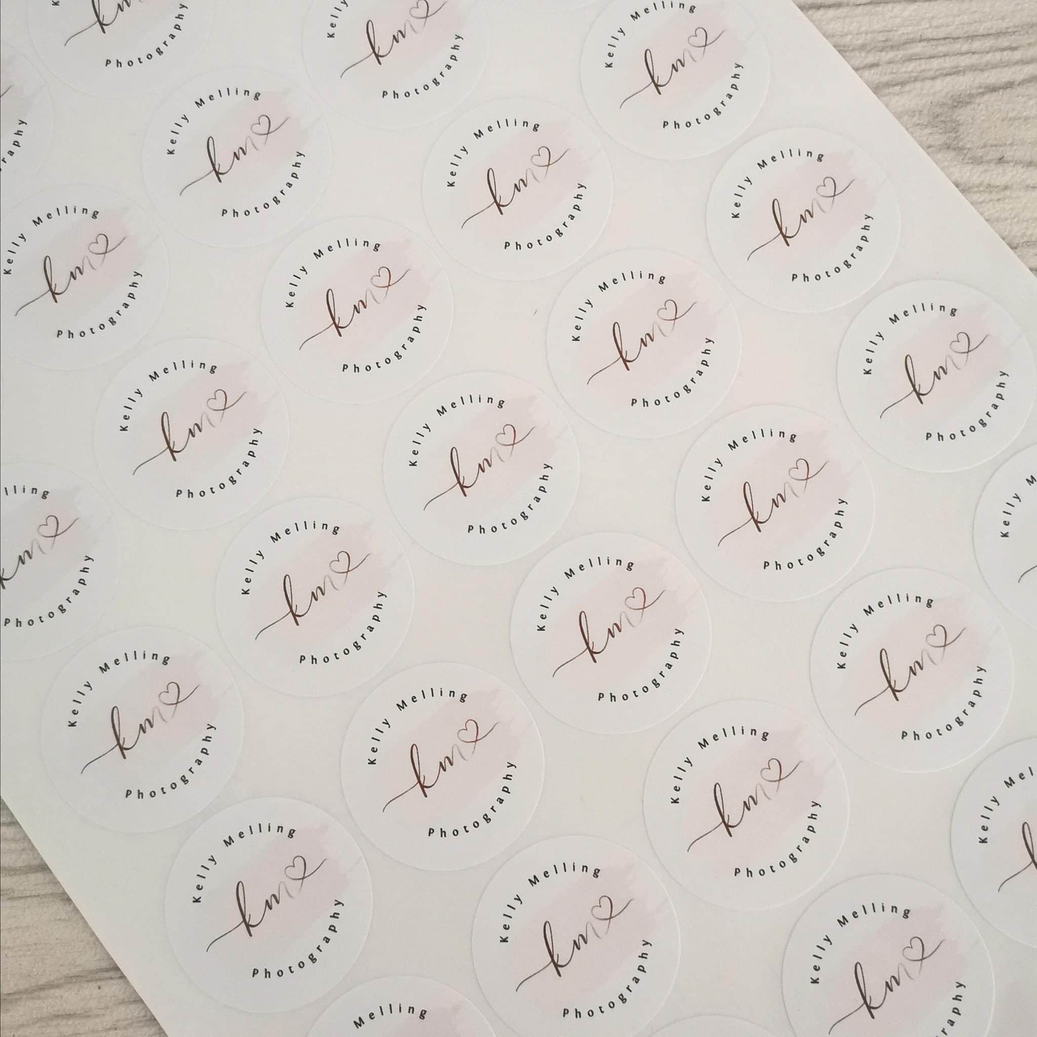 Personalized Logo Stickers: 37mm Round Matte Finish, Business Branding ...