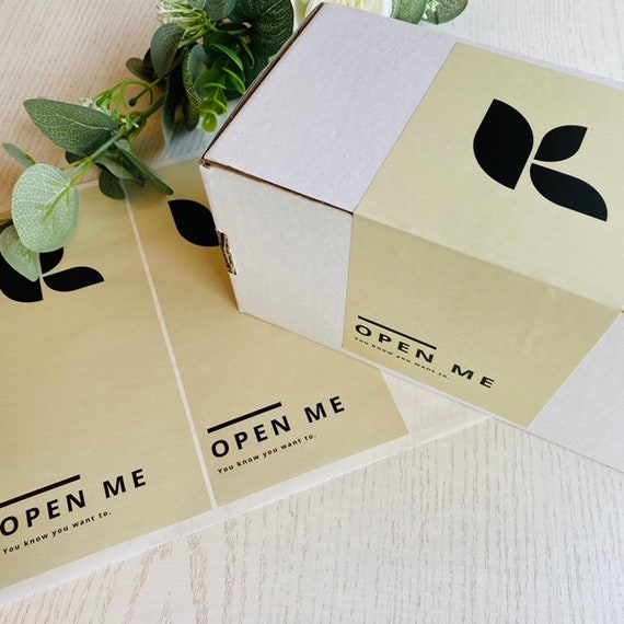 Custom Box Seal Stickers, Business Logo, Packaging Label (89 x 196mm)