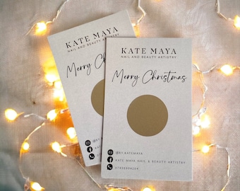 Custom Christmas Scratch Cards, Business Client Loyalty Cards