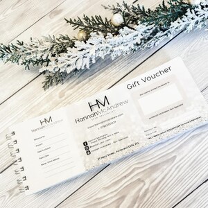 Christmas Custom Gift Vouchers, Business Gift Vouchers, Customisable Gift Voucher, Gift Voucher Printing, Business Gift Voucher Design