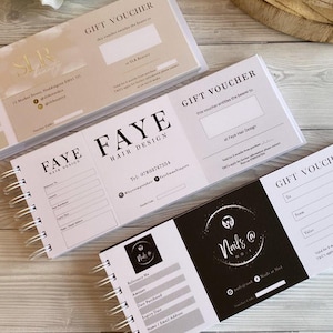 Custom Gift Vouchers, Business Gift Vouchers, Customisable Gift Voucher, Mother's Day Gift, Gift Voucher Design, Business Stationery