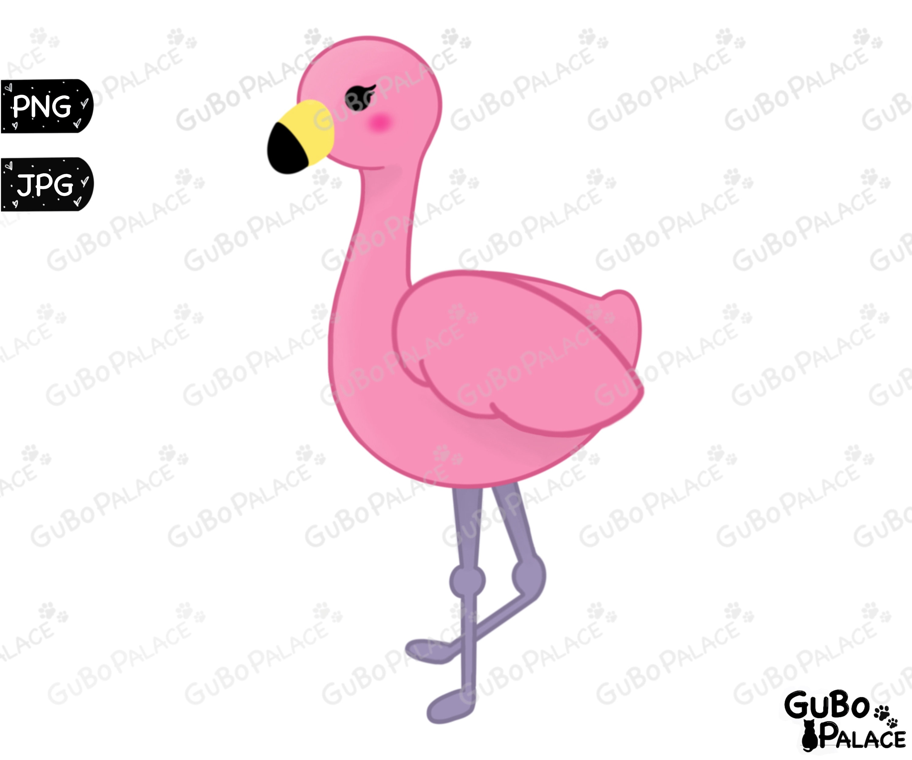 Bird clip art Summer clipart Flamingo digital download Clipart for commercial use Tropical clipart Printable flamingo Flamingo clipart