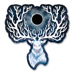 Neumond Hirsch Sticker