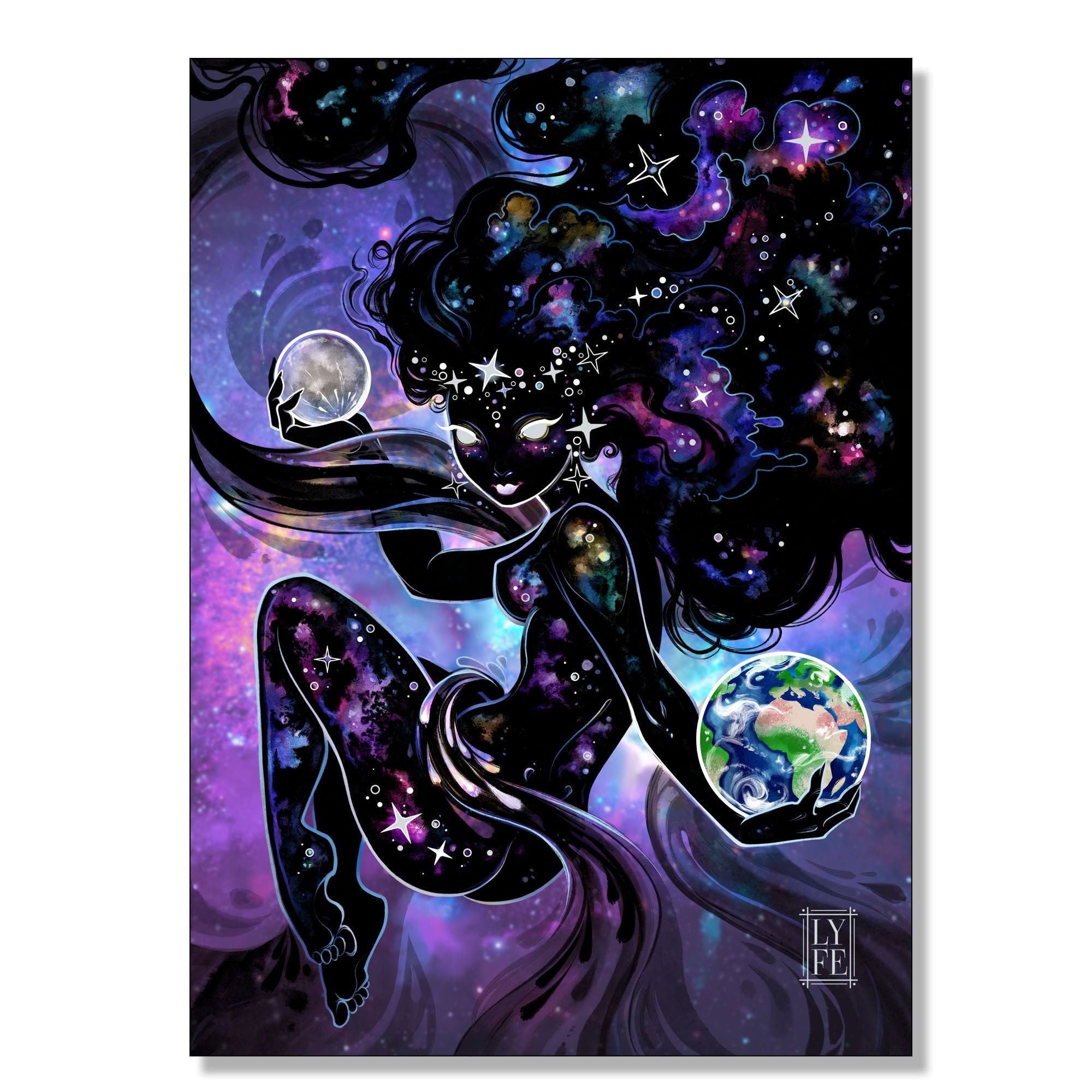 Nyx Goddess of the Night Art Print - Etsy
