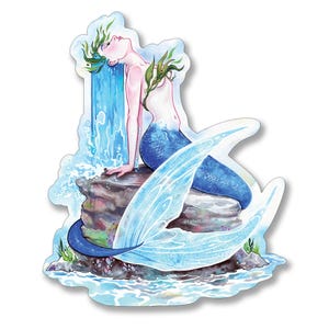 Pegatina de sirena de Acuario