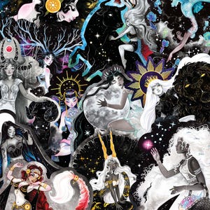 Stickerset sterrenbeeld astrologie: 12 stuks