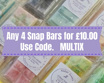 Multibuy Wax Melt Snap Bars, Multiple Scents, Special Offer, Highly Scented, Handmade Wax Melts