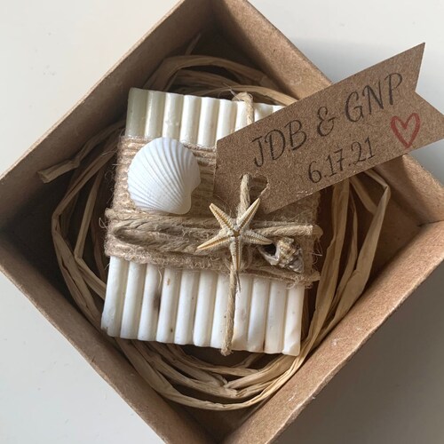 55 Pieces Baby Shower Favors | Wedding Favors | Mini soap shops favors | Baby Shower Gifts | Starfish & Seashells Soap Favors | Engagement gifts