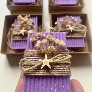 French Lavender Soap Favors: Organic Handmade Mini Soaps