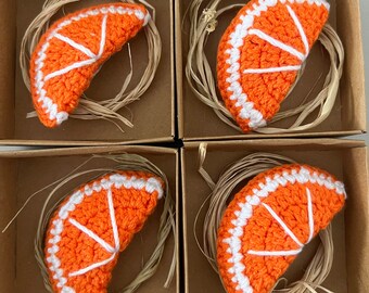 Oranje Macrame Haarclips voor Party Favors | Unieke babyshower geschenken | Macrame Trouwbedankjes | Macrame Baby Shower Gunsten voor gasten