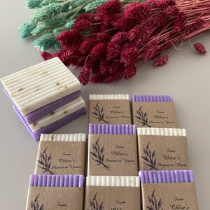 French Lavender Soap Favors: Handmade Organic Baby Shower Gifts