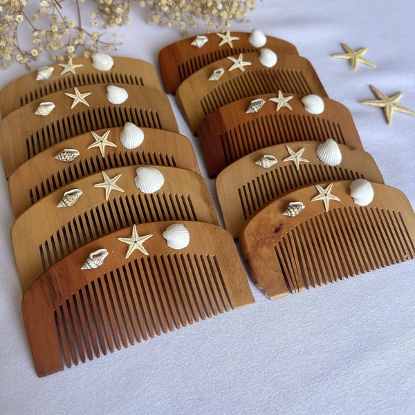 Bridal Shower Favors | Hair Combs Wedding Favors | Wedding Favors with Sea decors | Bridal Shower Gift for Guests | Beach Theme Party Favors