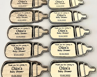 Wood Baby Feeder Magnet Favors | Unique Baby Shower Magnets | Baby Shower Favors in Bulk | Party favors | Tiny Baby Shower Favors for Guests