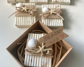 Starfish Seashell Soap Favors: French Lavender, Beach Wedding Decor