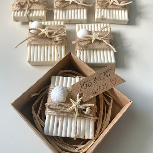 Unique Baby Shower Favors | Wedding Favors | Mini soap favors | Baby Shower Gifts | Starfish & Seashells Soap Favors | Engagement gifts