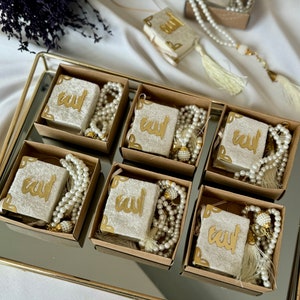 Mini boîte de faveurs de mariage coran : cadeau de shower de mariage islamique
