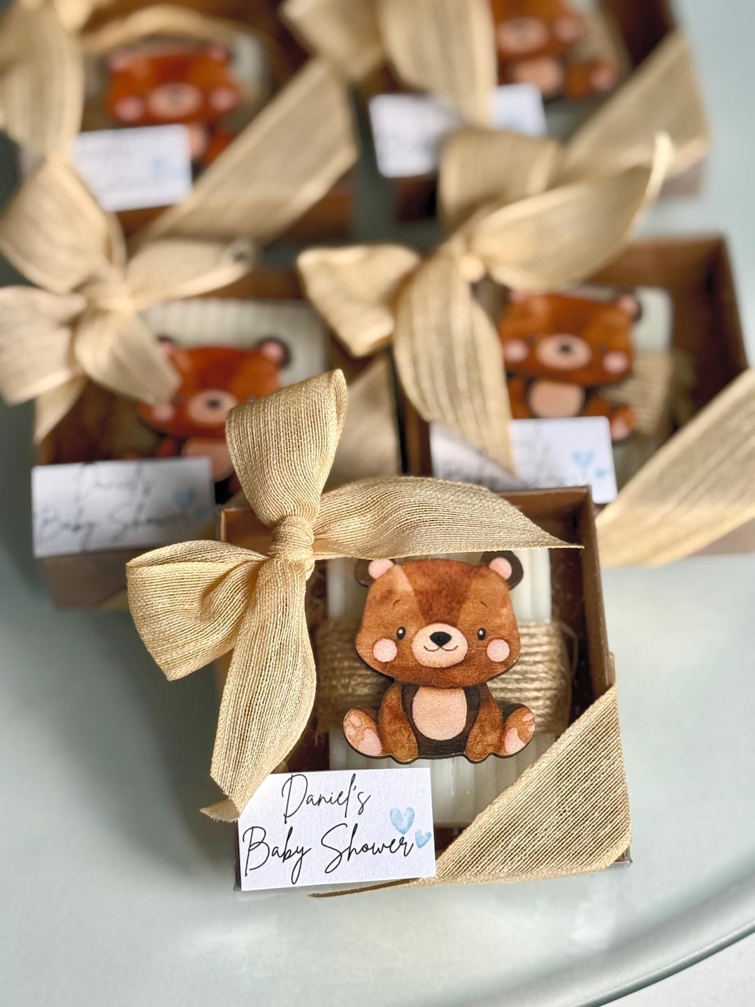 Personalized Baby Shower Favors | Bear & Bunny Theme | Custom Name Gift ...