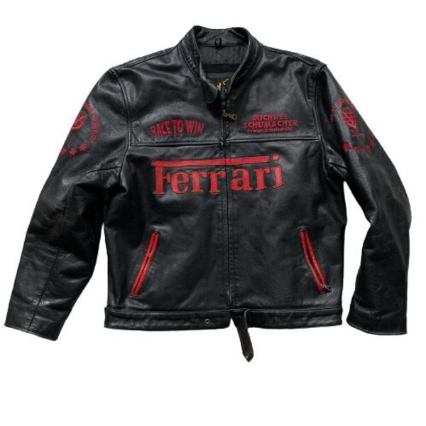 Men's Black and Black  Motorcycle Racing Biker Genuine Cowhide Leather Jacket