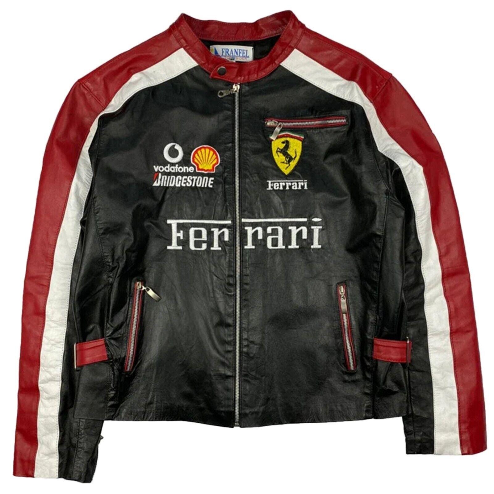 Leather ferrari jacket - Etsy 日本 Leather ferrari jacket - Etsy 日本