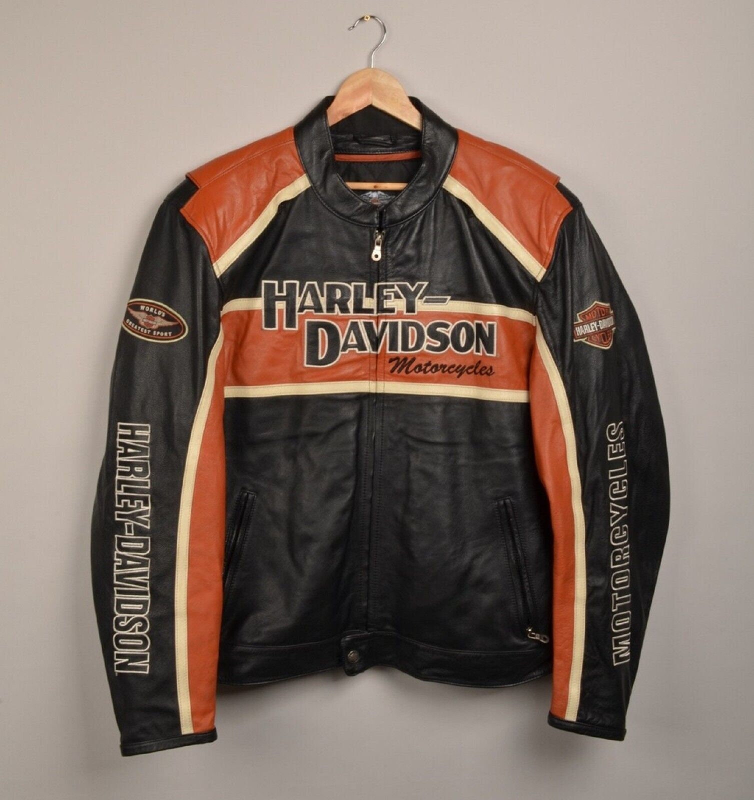 New Harley Cruiser Orange Motorcycle Leather Safety Jacket - Etsy