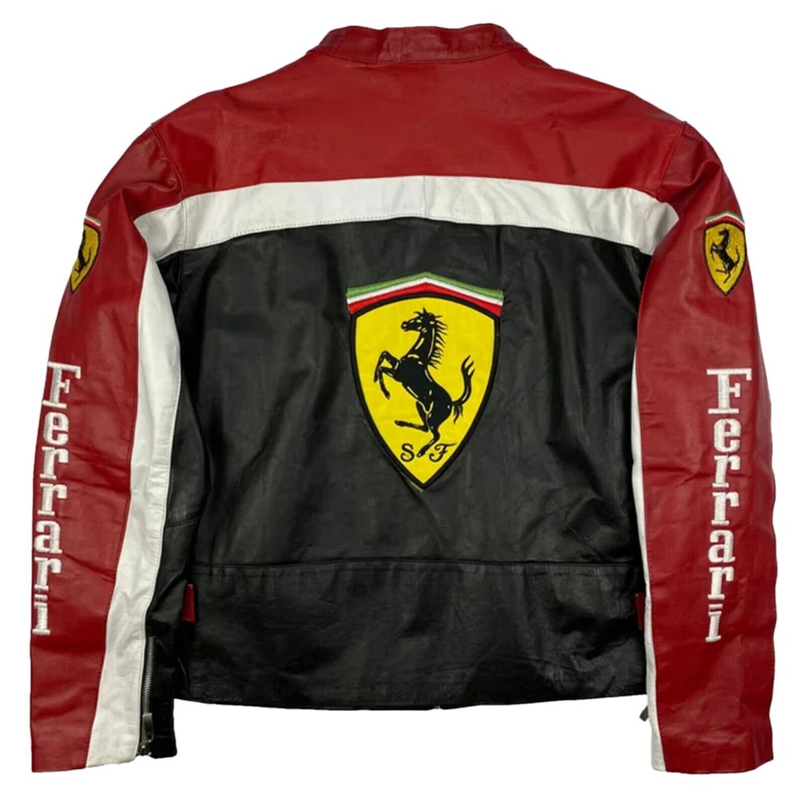 Men-women Ferrari Black & Red F1 Racing Jacket Leather Jacket - Etsy