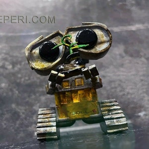 Handpainted Movie Wall-E Robot Figure/Small Cute Robot gift/Eve Robot/Robot Home Decor/Earth Day present