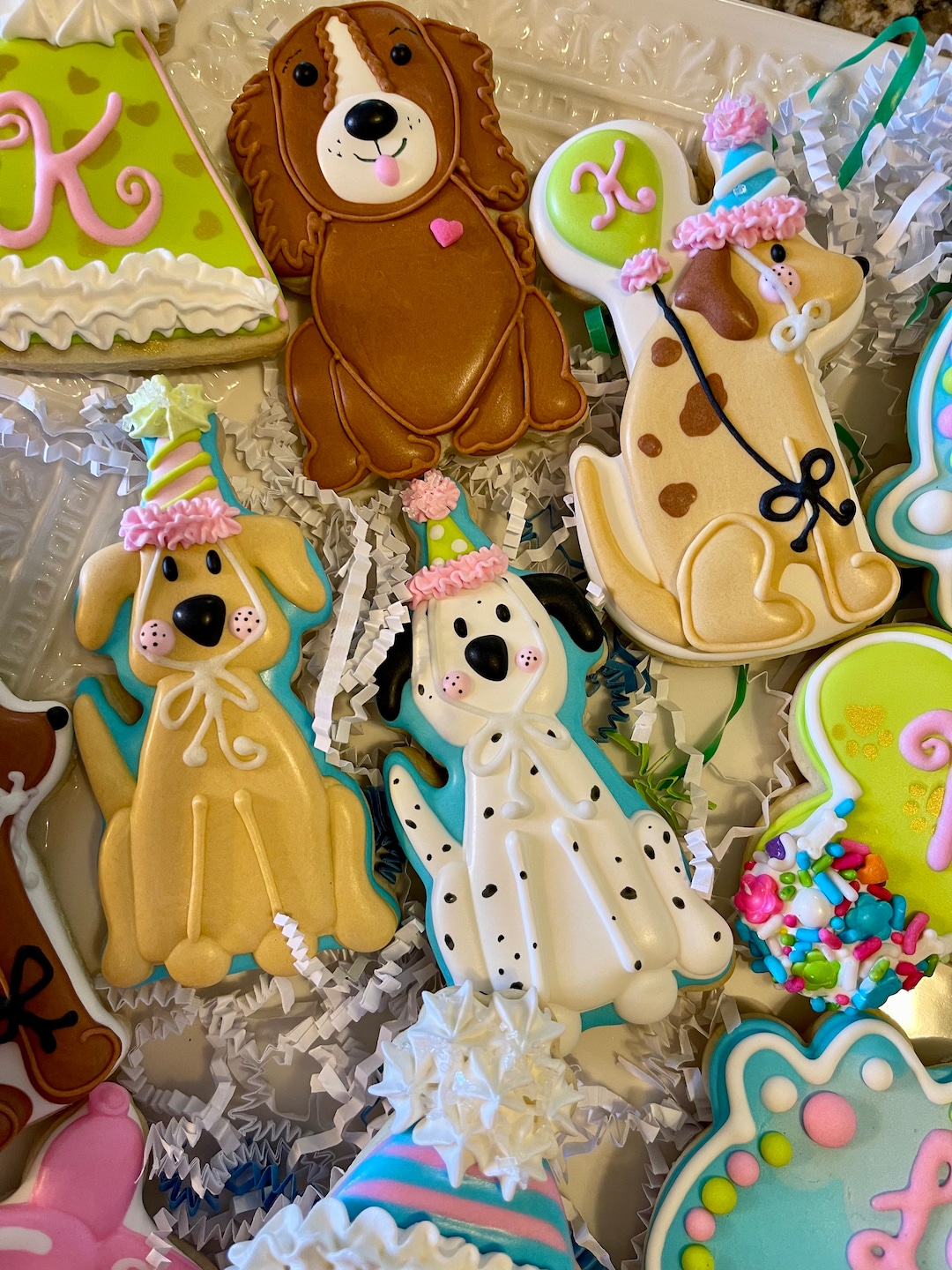 1 Dozen Puppy Themed Cookies, Dog Birthday, Baby Shower, Puppy Themed