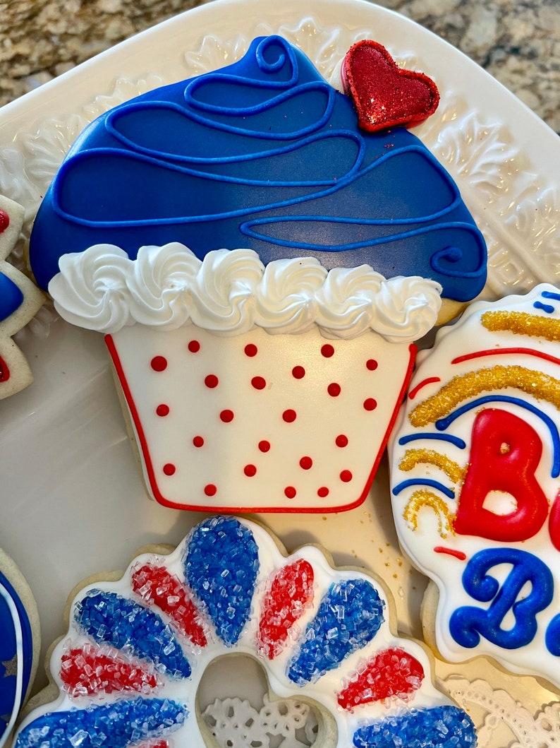 Butter Vanilla Sugar Cookies Fourth of July Memorial Day Etsy