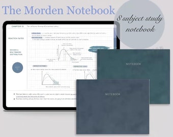 Cuaderno digital horizontal para GoodNotes: PDF con hipervínculos y diseño horizontal / Diario compatible con iPad