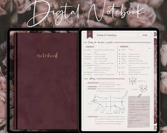 Cuaderno digital Rosy para GoodNotes: Diario con hipervínculos y plantillas (Descargar PDF)