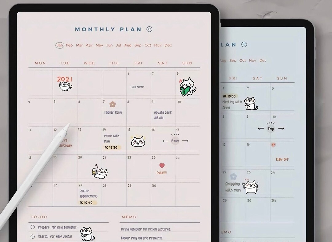 Undated Digital Planner for Goodnotes – Vertical PDF Daily, Weekly ...