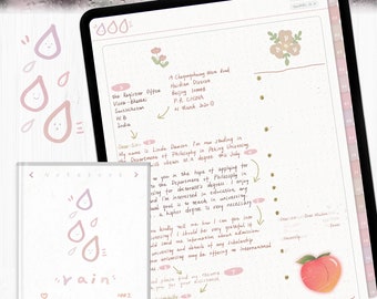 Cuaderno digital sin fecha para GoodNotes: diario PDF para iPad con hipervínculos y varios tipos de páginas