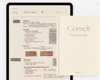 Libreta digital minimalista: PDF con hipervínculos para GoodNotes iPad (132 páginas, pegatinas incluidas)