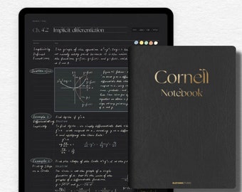 Cuaderno digital con hipervínculos: GoodNotes PDF con pegatinas (páginas rayadas, cuadriculadas, punteadas y en blanco)