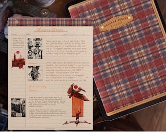 Paquete de cuadernos digitales vintage rojos: Cornell, rayados, de 2 columnas (para GoodNotes y iPad) (descarga en PDF)