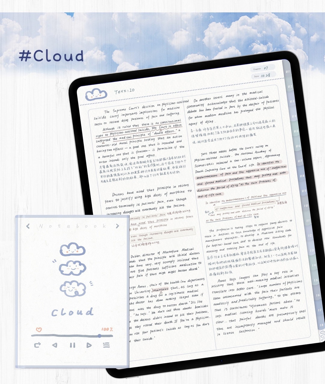 Digital Notebook for Goodnotes – Hyperlinked iPad PDF Journal With ...