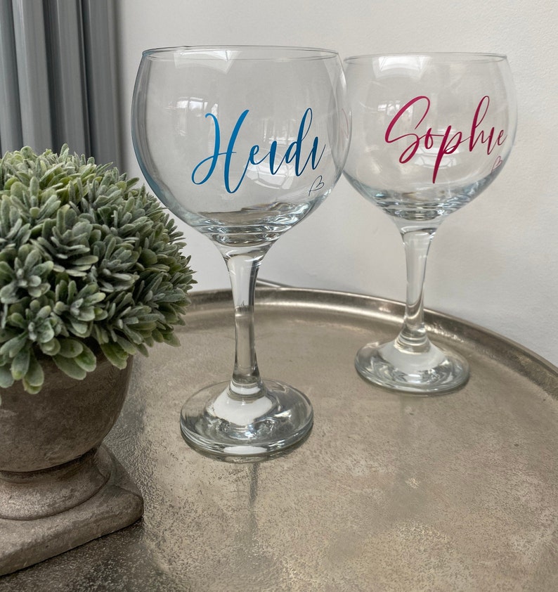 Personalised Gin Glass Etsy UK
