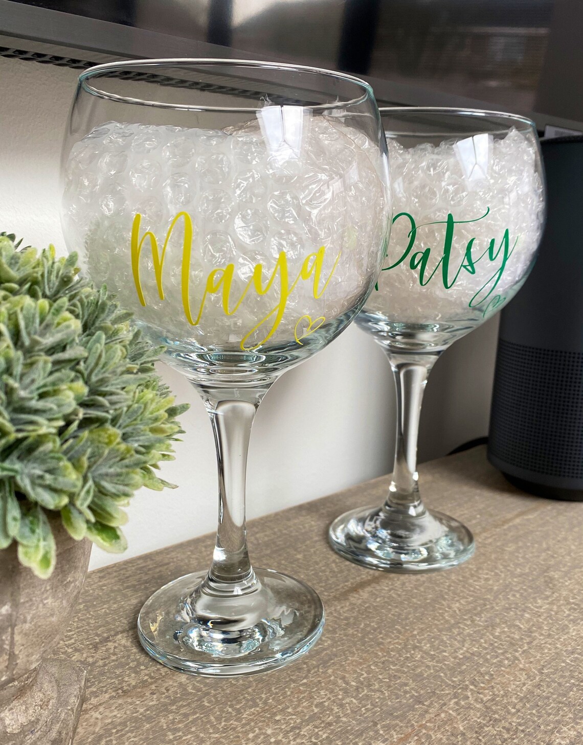 Personalised Gin Glass Etsy UK