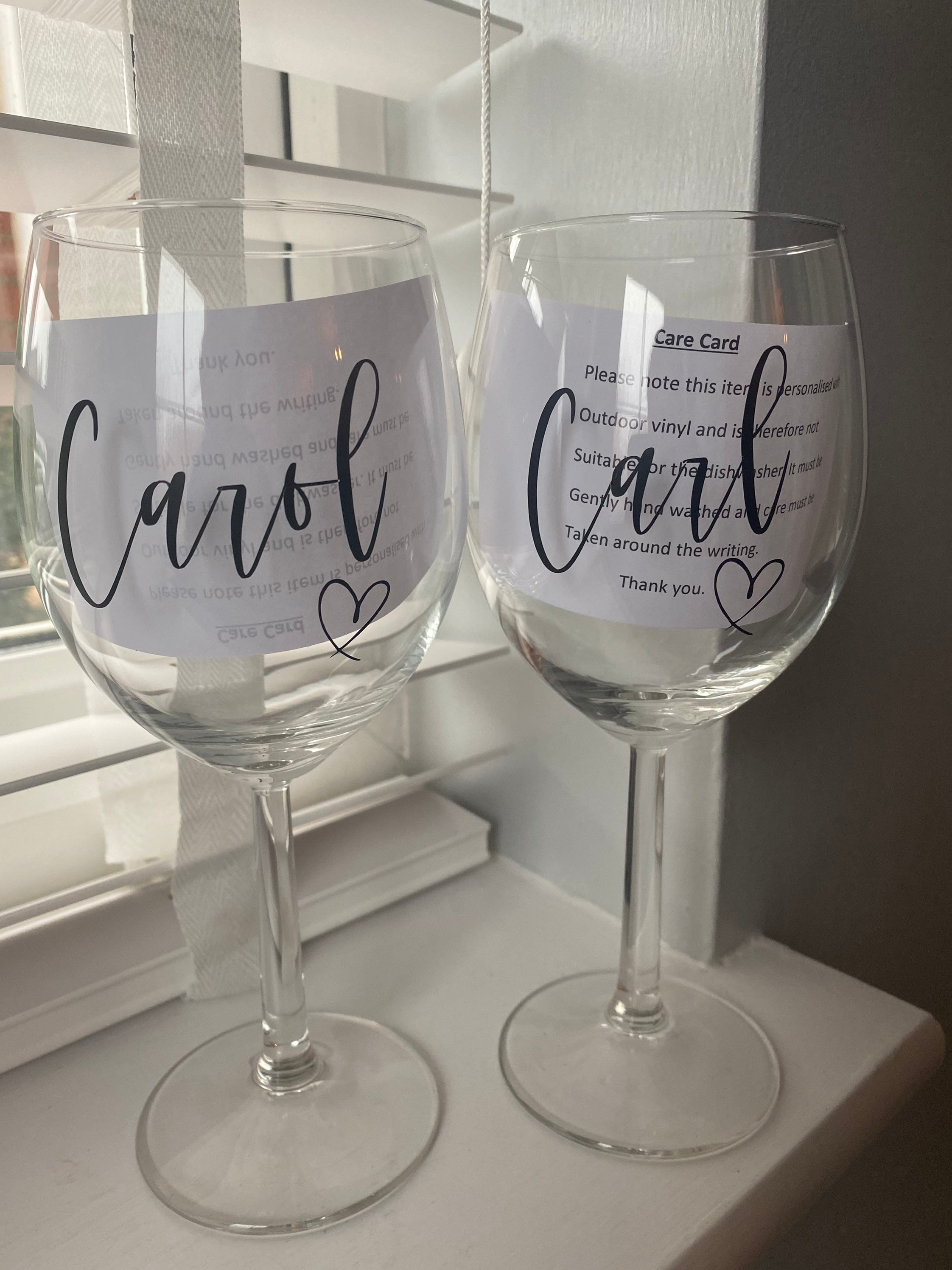 Personalised Wine Glasses Etsy UK